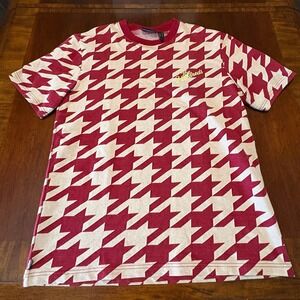 The Hundreds Houndstooth All Over Print T-Shirt Large Red White Streetwear Skate